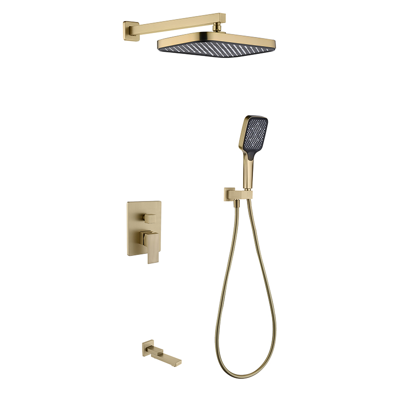 Black Concealed Thermostatic Shower Set