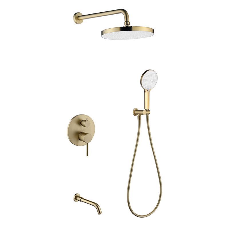 Brushed Brass Concealed Shower Set