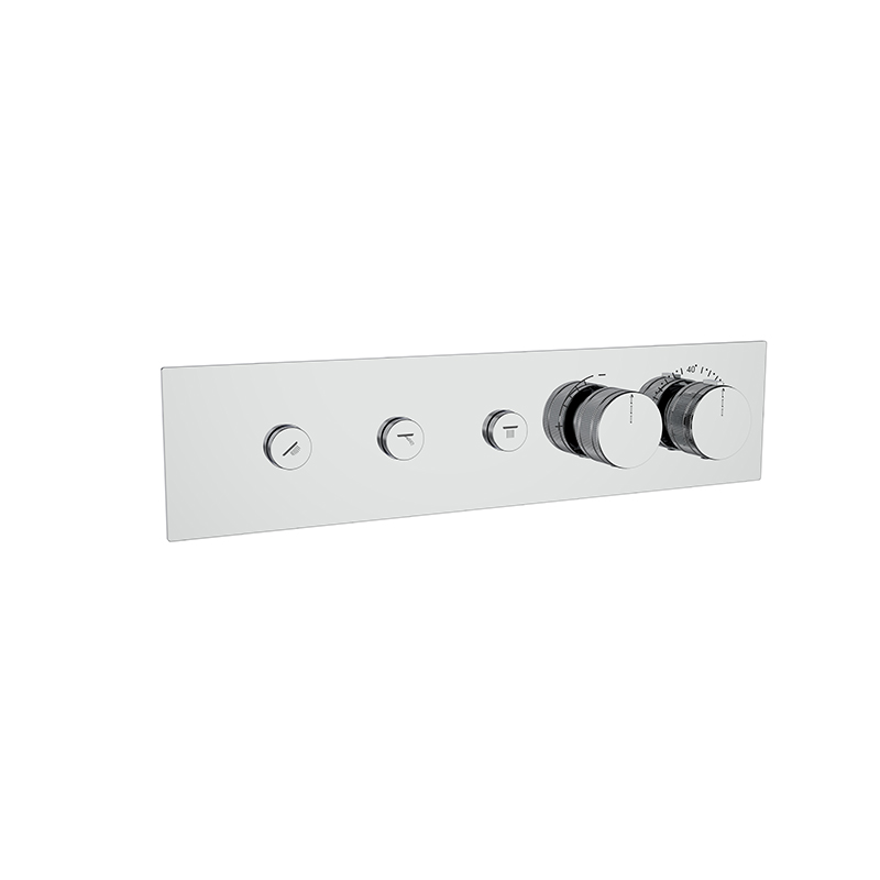 Black Thermostatic Shower Concealed
