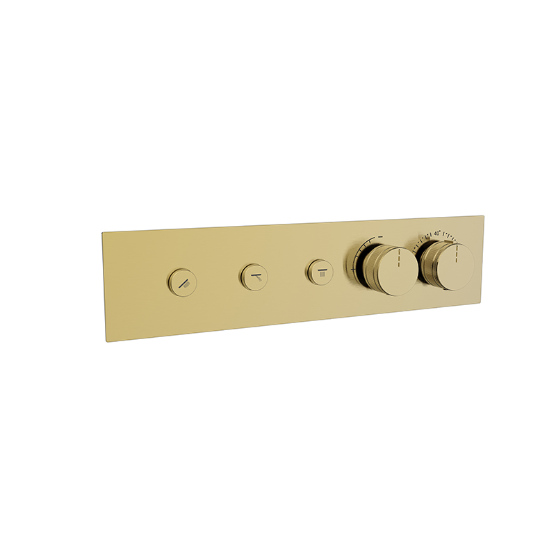 Black Thermostatic Shower Concealed