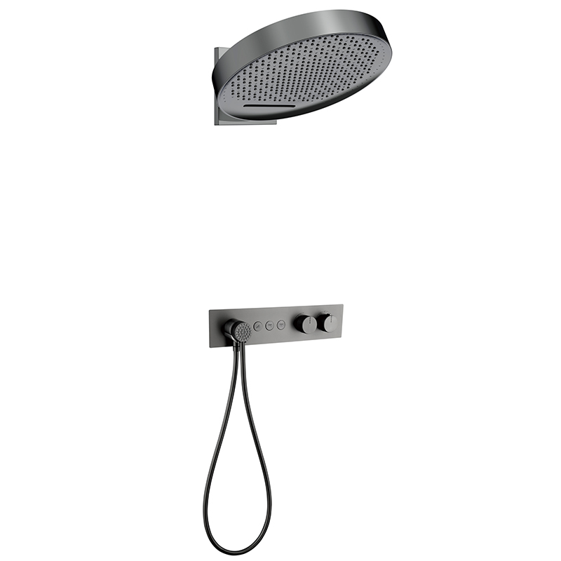 Black Concealed Thermostatic Shower
