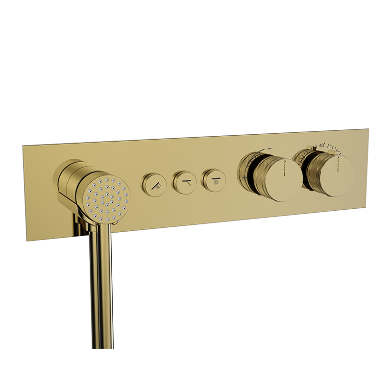Black Concealed Thermostatic Shower