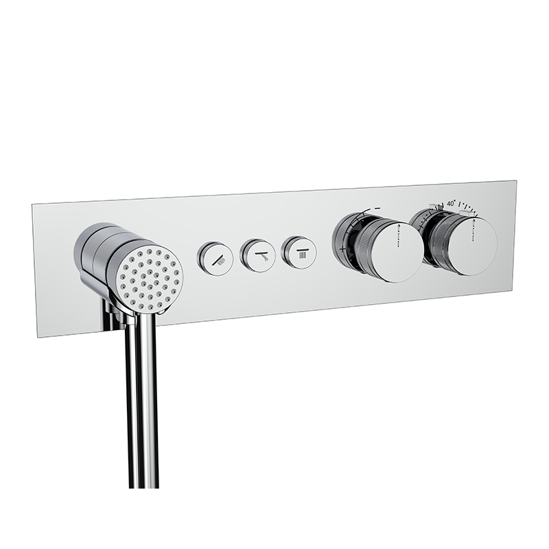 Black Concealed Thermostatic Shower