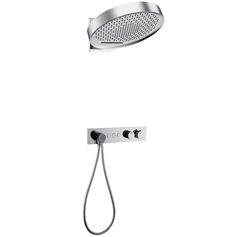 Black Concealed Thermostatic Shower