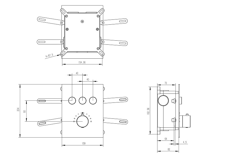 Gravity Fed Thermostatic Mixer Shower